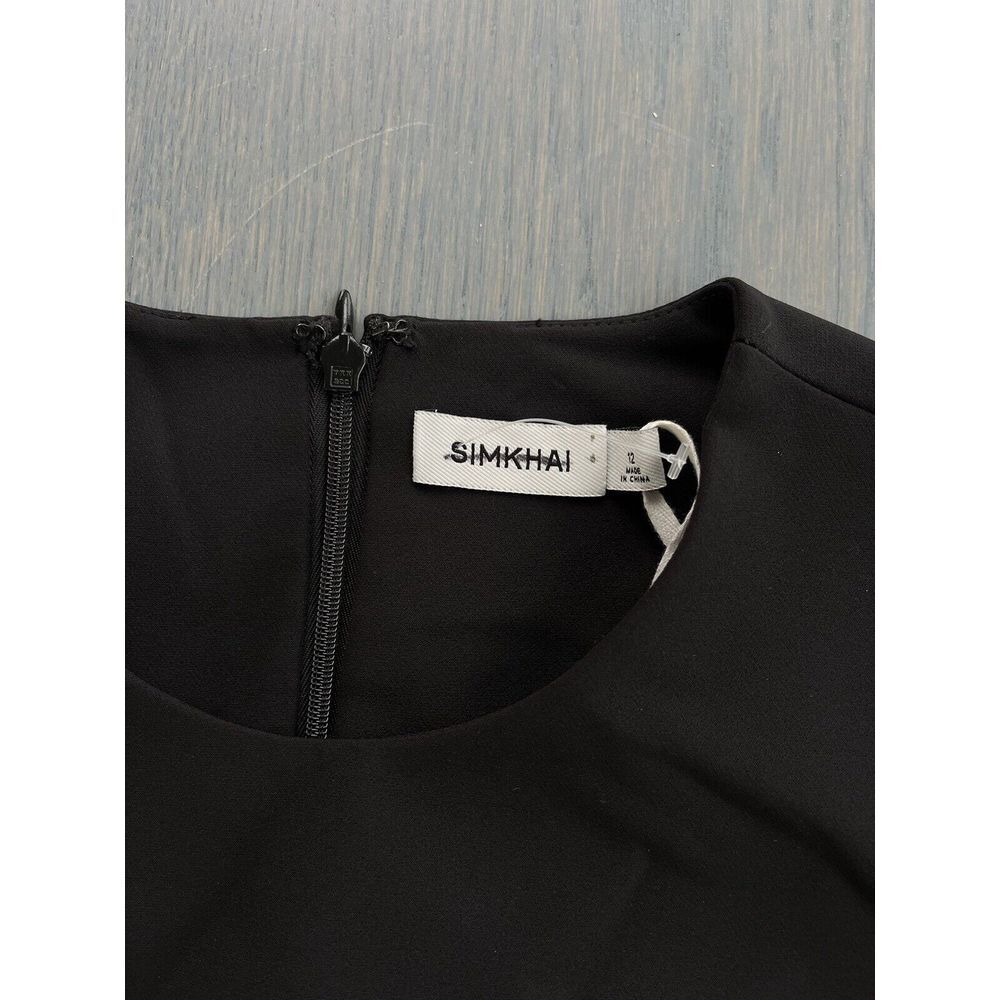 Simkhai $1215 Asymmetrical Hem Sleeveless Dress Contrast Stitching 12 - Picture 7 of 13